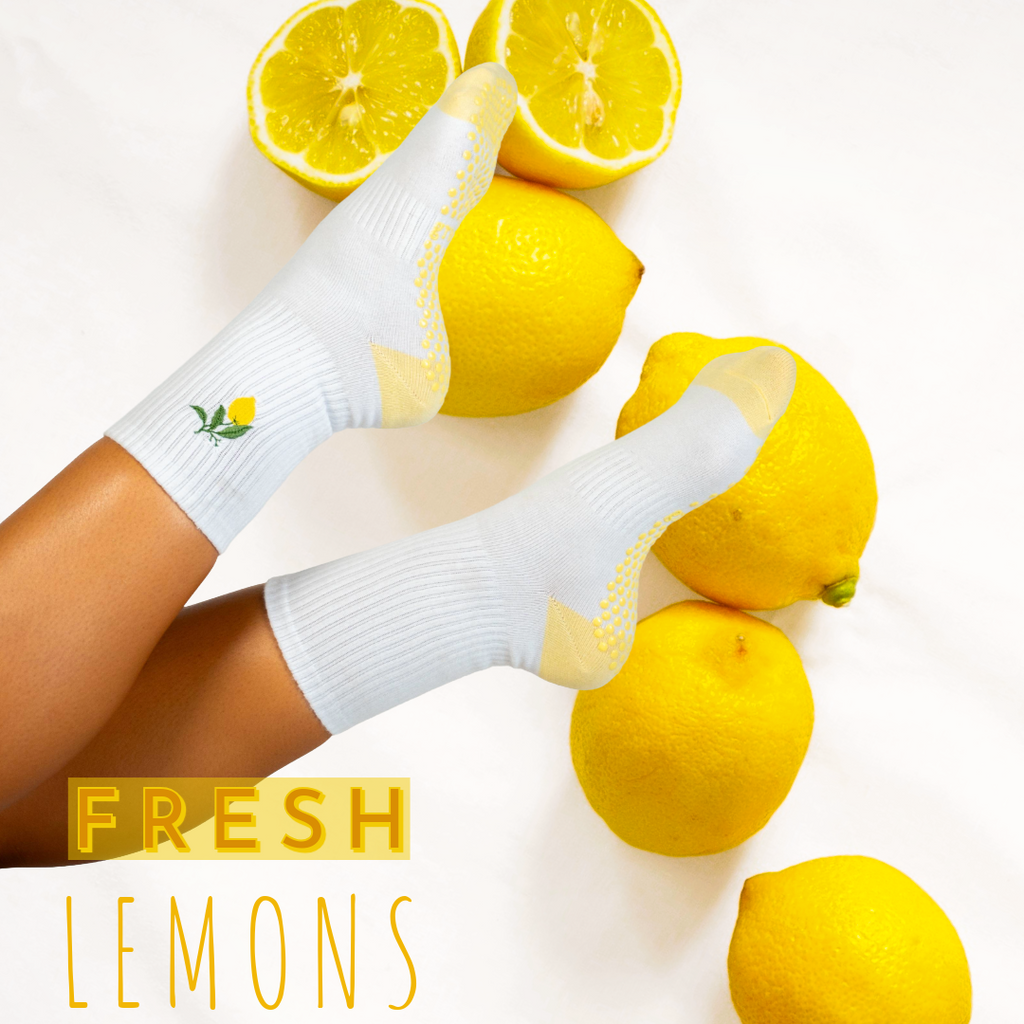 GRACIE-LANE-PILATES-SOCK-LEMON
